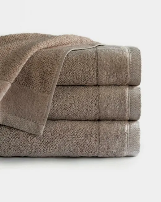 Ręcznik Vito 70x140 beżowy taupe frotte   bawełniany 550 g/m2