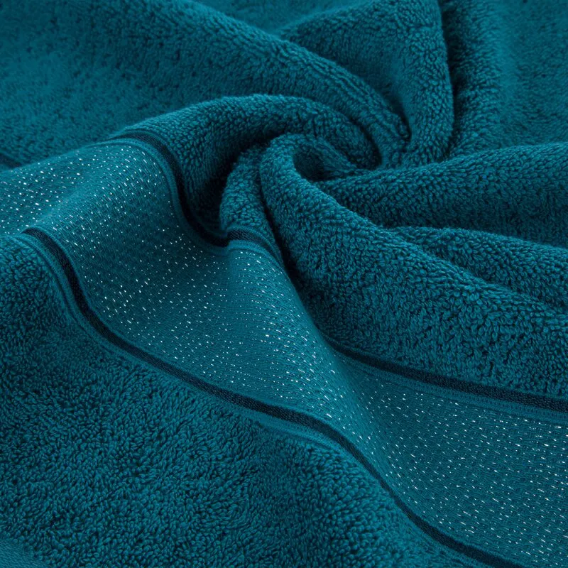 Ręcznik Liana 30x50 turkusowy  z błyszczącą nicią 500 g/m2 Eurofirany