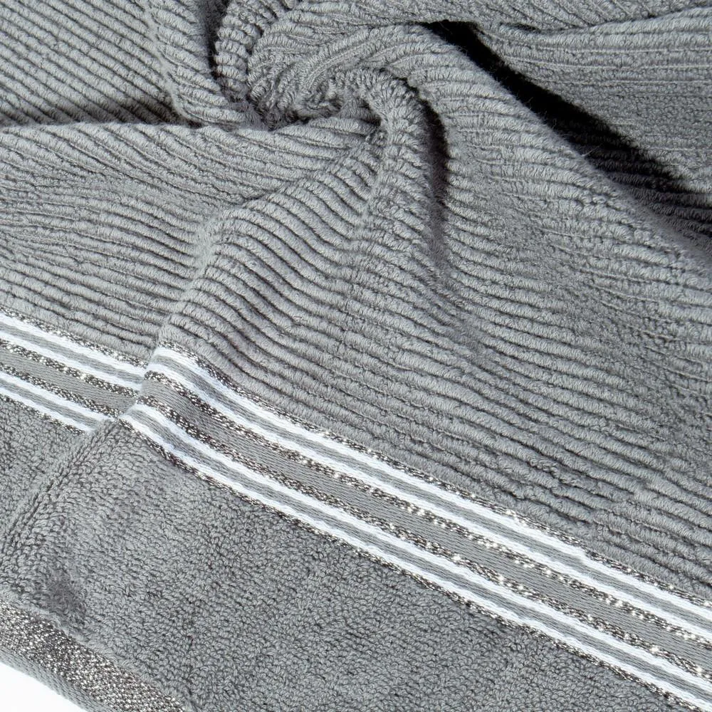 Ręcznik 70x140 Filon 03 srebrny 530g/m2 Eurofirany