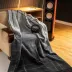 Koc bawełniany akrylowy 150x200 1385/2 szary czarny cieniowany krata narzuta pled