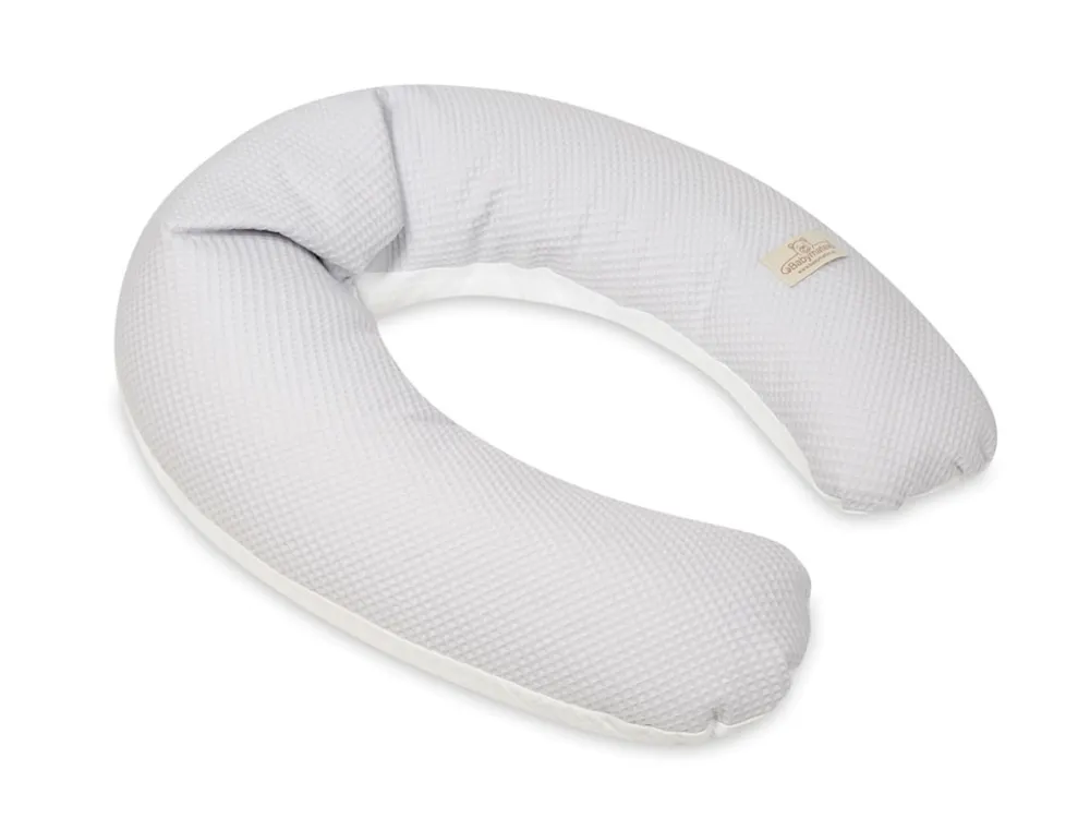 Poduszka pozycjonująca Relax Muslin       Prestige wafel kremowa 190 cm do karmienia ciążowa wypoczynkowa