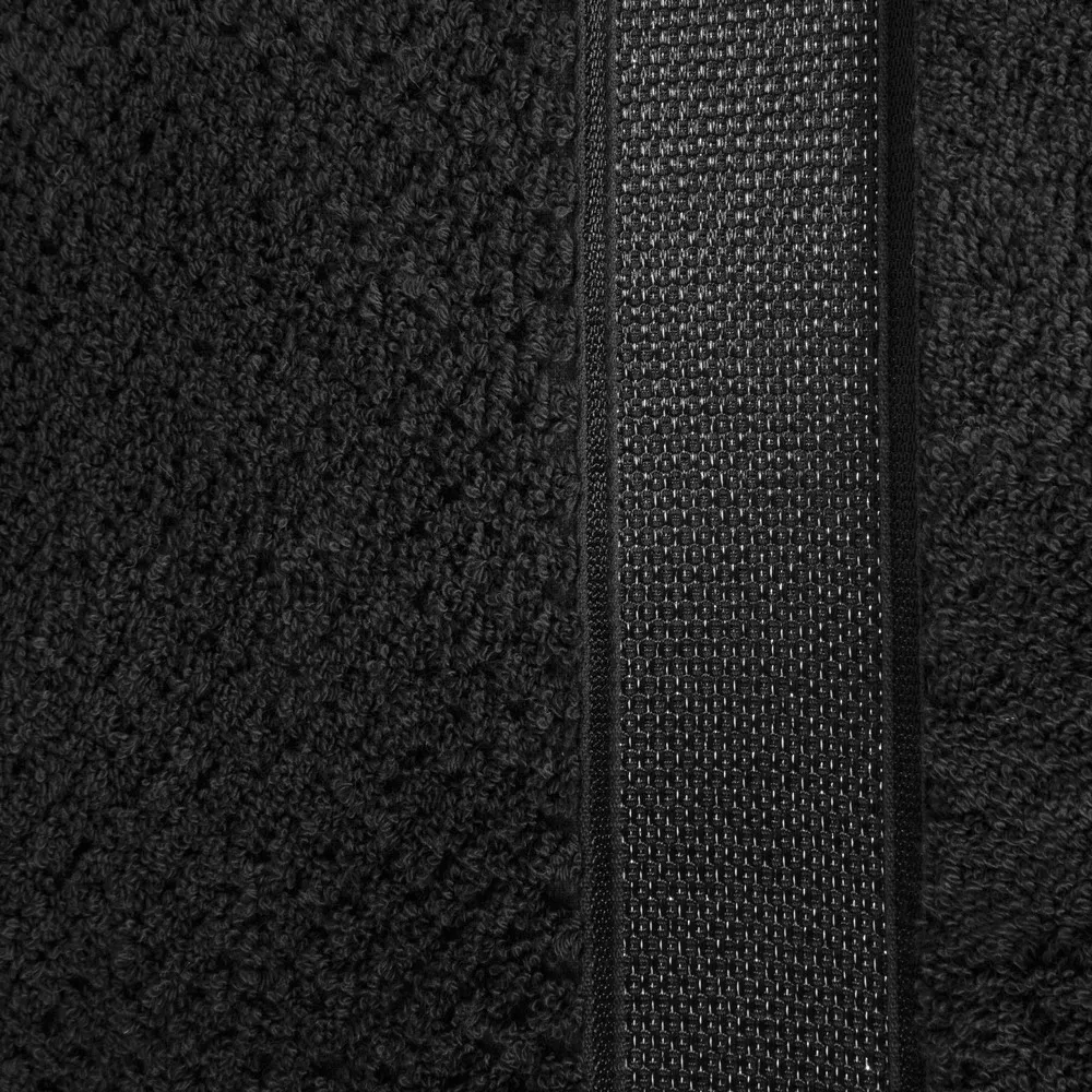 Ręcznik Milan 70x140 czarny frotte 500m/g2 bawełniany z bordiurą przetykaną błyszczącą nicią Eurofirany