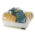 Komplet ręczników 4szt T/0286 zielony ciemny musztardowy zestaw upominkowy w pudełku Judy na prezent Eurofirany