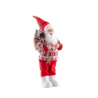Ozdoba świąteczna Święty Mikołaj 60 cm czerwony biały Eurofirany
