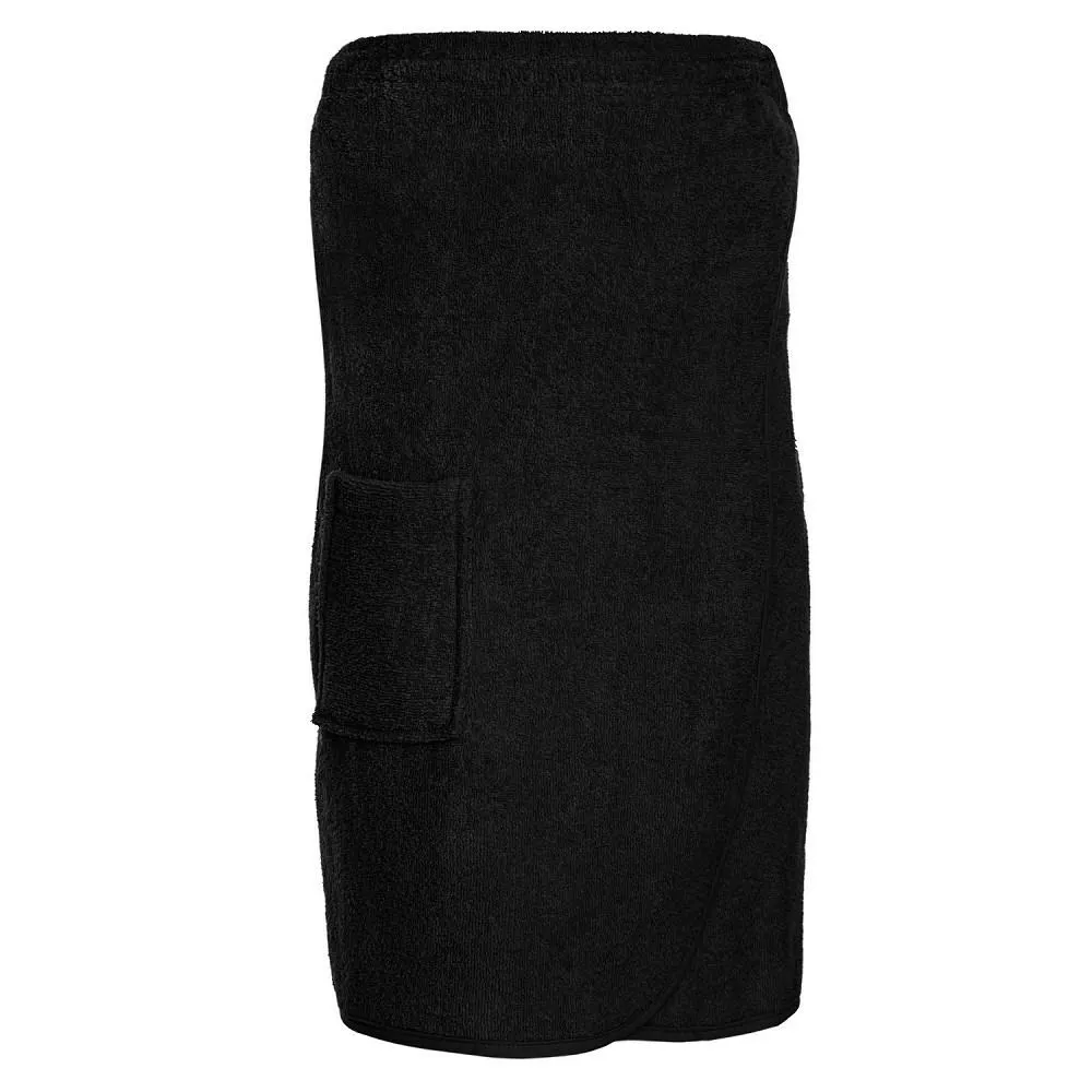 Ręcznik damski do sauny Pareo S/M czarny  frotte bawełniany