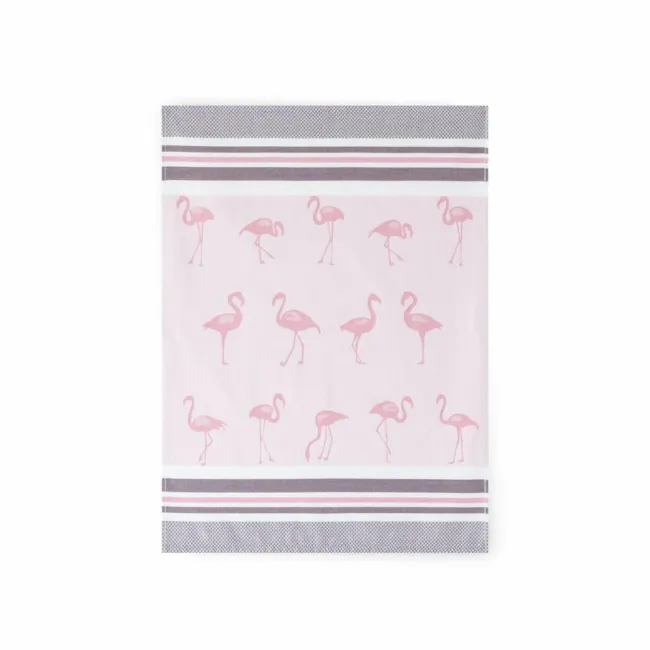Ścierka do naczyń 50x70 Flamingi różowa 8614/1/B Czapla