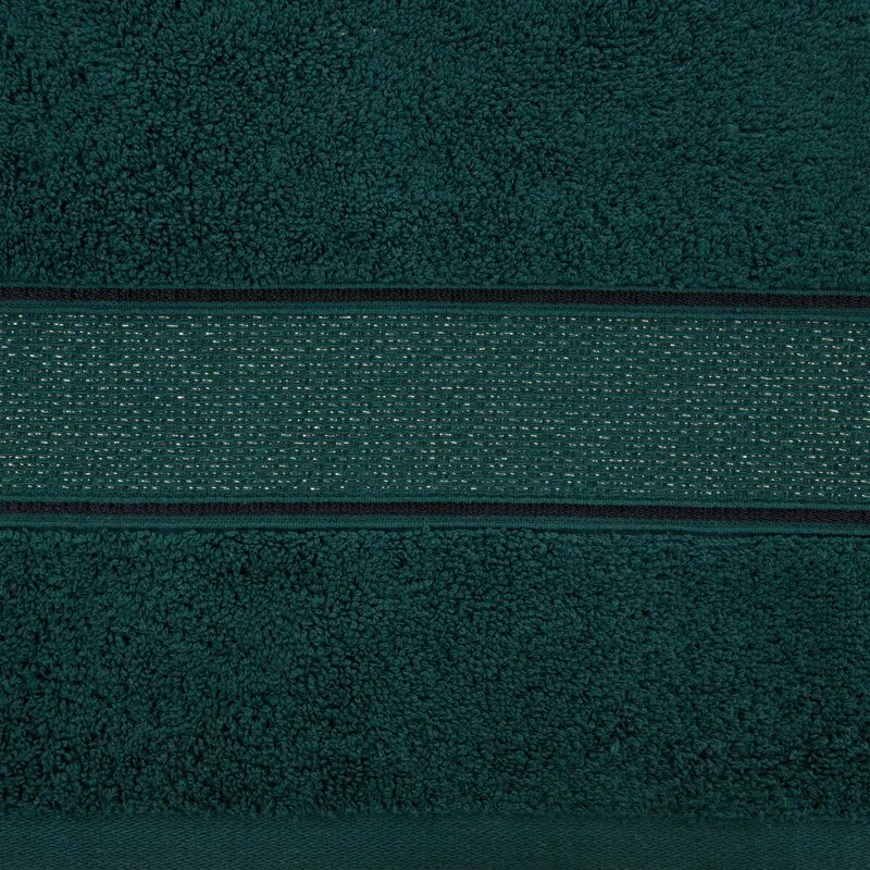 Ręcznik Liana 30x50 zielony ciemny  z błyszczącą nicią 500 g/m2 Eurofirany