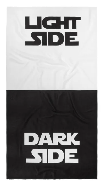 Ręcznik Star Wars Light Side - Dark Side 80x160 Gwiezdne Wojny jasna strona - ciemna strona biały czarny na prezent