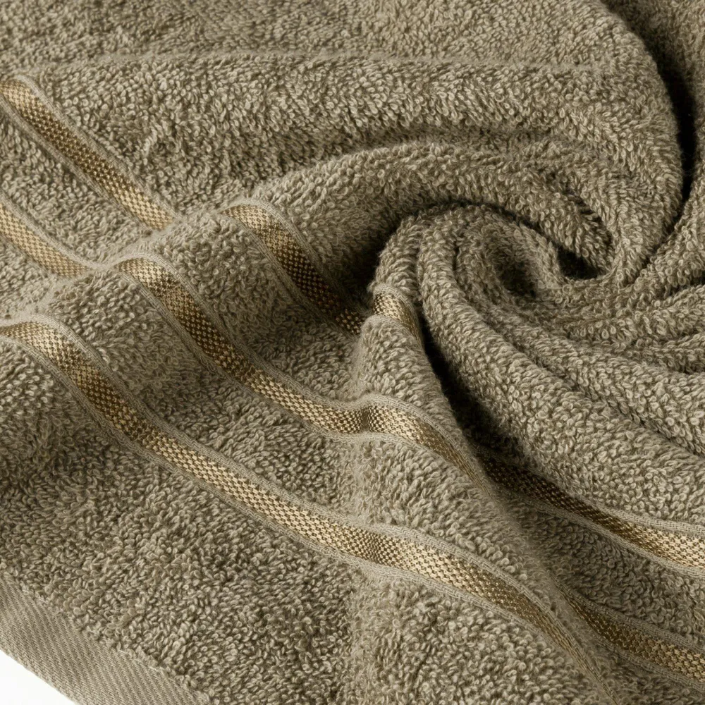 Komplet ręczników 2 szt Loca brązowy      upominkowy frotte 480g/m2 Eurofirany