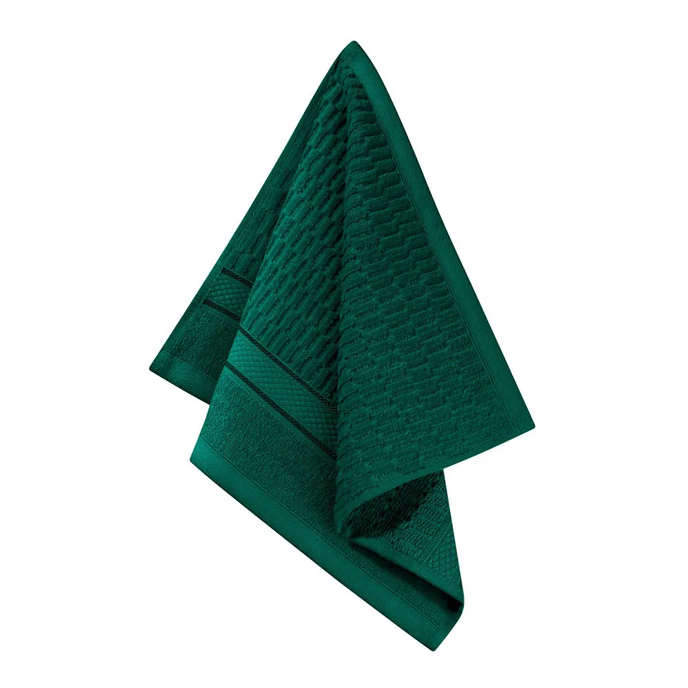Ręcznik Peru 30x30 zielony butelkowy  welurowy 500g/m2