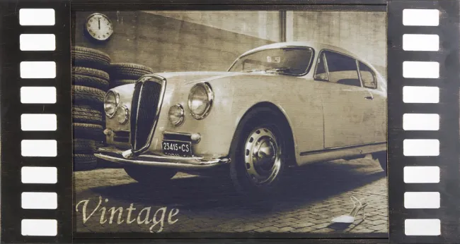 Obraz Car 7 60x30 samochód Vintage z aluminium Eurofirany