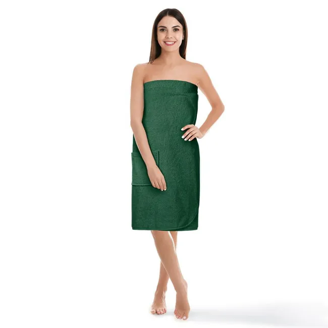 Ręcznik damski do sauny Pareo L/XL zielony butelkowy