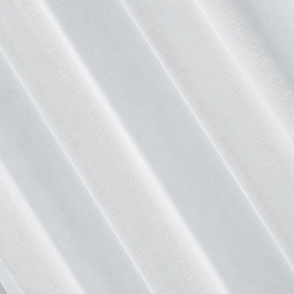 Zasłona 350x160 Adel biała gotowa na przelotkach z lekkiej tkaniny jednobarwna