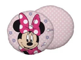 Poduszka dekoracyjna 40 cm Minnie Dots Myszka mini różowa polarowa kształtka przytulanka