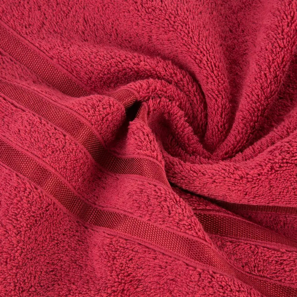 Ręcznik Madi 70x140 czerwony 500g/m2 frotte Eurofirany