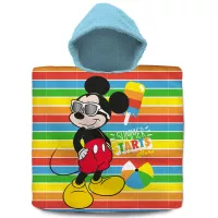 Poncho dla dzieci 60x120 Myszka Miki kolorowy ręcznik z kapturem dziecięcy