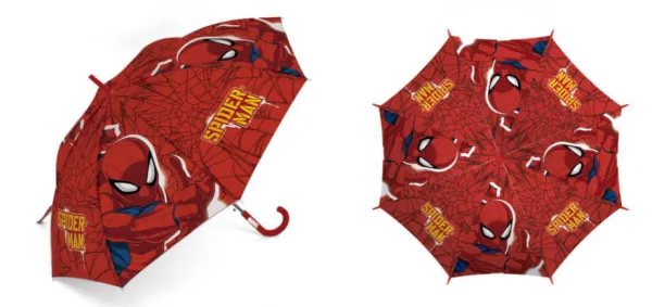 Parasolka dla dzieci Spiderman Człowiek 5273 Pająk czerwony parasol dla chłopca czerwona rączka