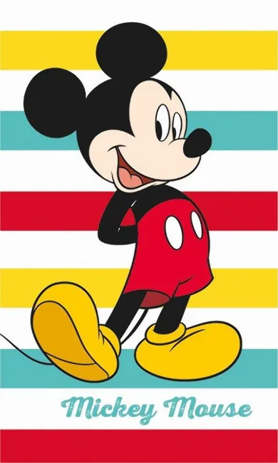 Ręczniczek do przedszkola 30x50 Myszka Miki 0603 Mickey Mouse pasy kolorowe