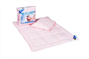 Kołdra dla dzieci 90x120 poduszka 40x60 Aksamitna różowa 100% microfibra AMW
