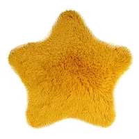 Dywanik mata 60 cm Soft Star gwiazda eko futro żółty antypoślizgowy Domarex