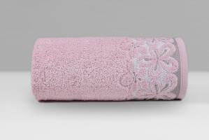 Ręcznik Bella 30x50 różowy 450 g/m2 frotte Greno