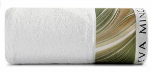 Ręcznik Sophia 70x140 biały zielony Ewa   Minge 485g/m2 Eurofirany