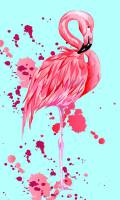 Ręczniczek do przedszkola 30x50 Flaming miętowy różowy 31077 dziecięcy bawełniany ptak Flamingo do rąk