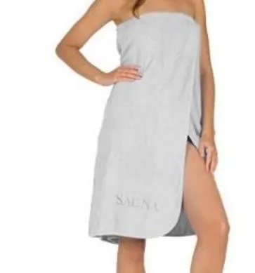 Ręcznik do sauny 80x150 Sauna biały 01 haftowany napis 100% bawełna