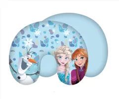Poduszka turystyczna rogal Frozen Anna i Elza niebieska