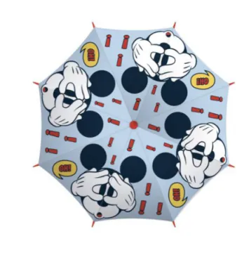 Parasolka dla dzieci Myszka Miki 7710 Mickey Mouse Oh błękitny czerwony parasol czerwona rączka