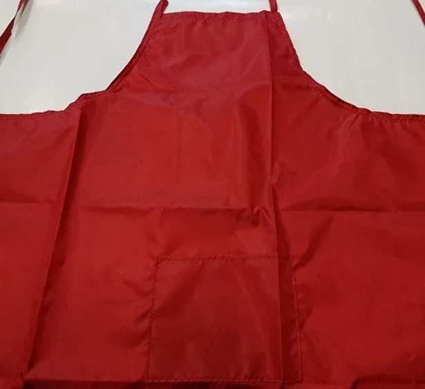 Fartuch kuchenny impregnowany 75x62 z kieszonką czerwony ortalion wodoodporny