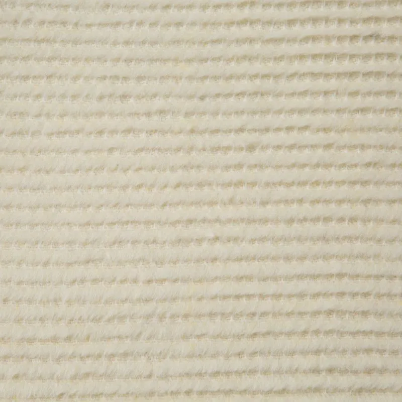 Narzuta dekoracyjna 220x240 Seville kremowa bawełniana z drobnym żakardowym wzorem w krateczkę Terra Eurofirany