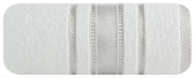Ręcznik Mati 50x90 biały popielaty 500g/m2 Eurofirany