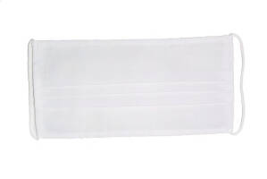 Komplet maseczek ochronnych na twarz 10 sztuk Medical biała wielokrotnego użytku 100% bawełna na gumki Produkt Polski