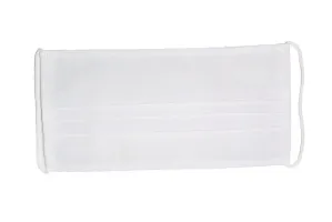 Komplet maseczek ochronnych na twarz 10 sztuk Medical biała wielokrotnego użytku 100% bawełna na gumki Produkt Polski