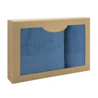 Komplet ręczników 2 szt Solano niebieski w pudełku Darymex