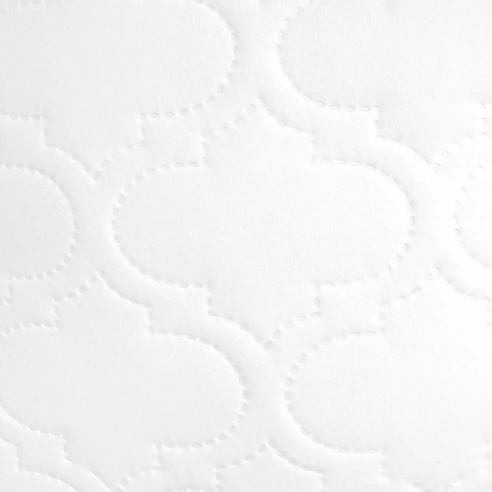 Narzuta dekoracyjna 240x220 biała marokańska koniczyna Maroko pikowana