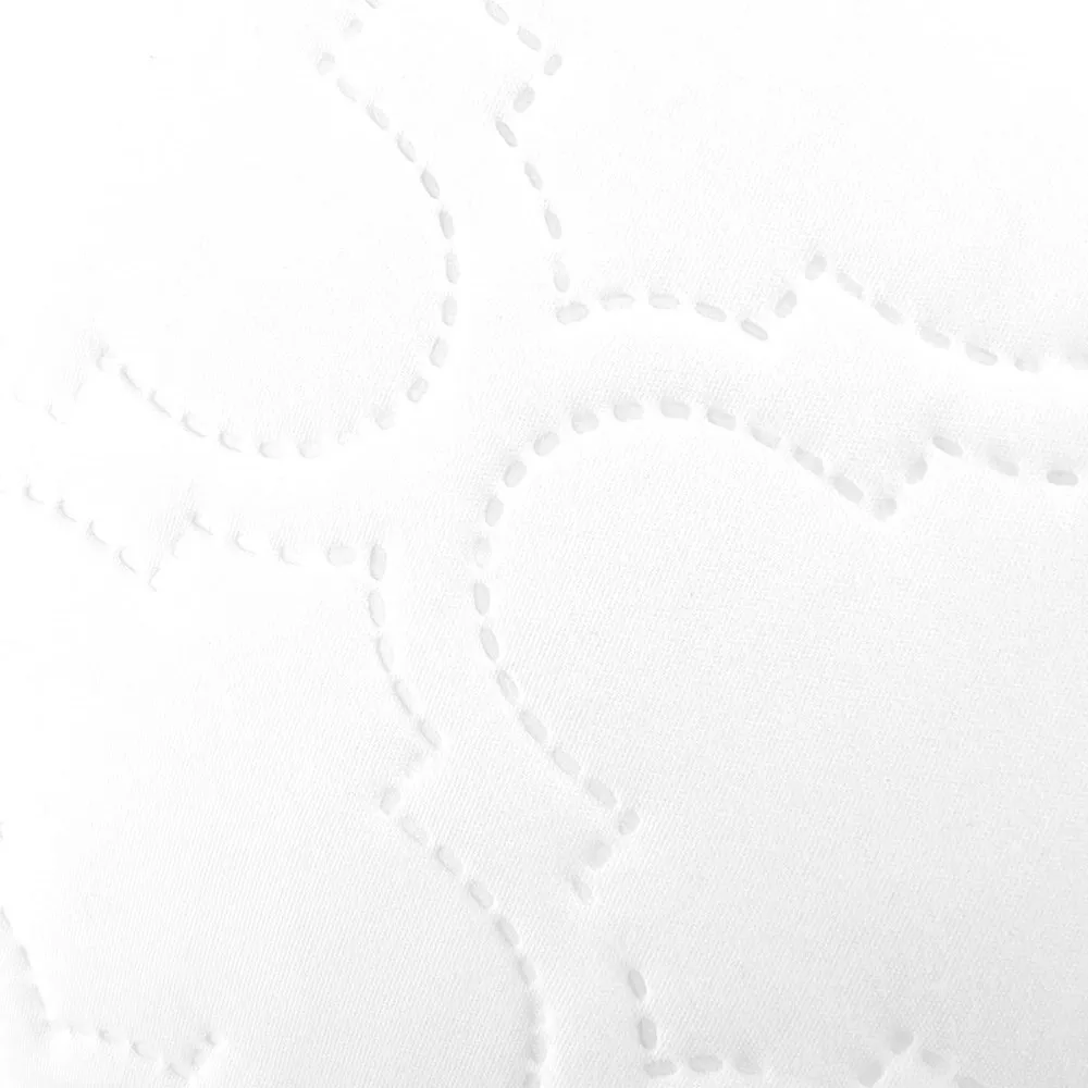 Narzuta dekoracyjna 240x220 biała marokańska koniczyna Maroko pikowana