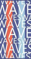 Ręcznik plażowy 90x170 Waveafte niebieski pasy ZV-7797R welurowy 380g/m2 Clarysse
