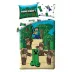 Pościel bawełniana 140x200 Minecraft gra  niebieska zielona poszewka 70x90 Kids 12 Halantex