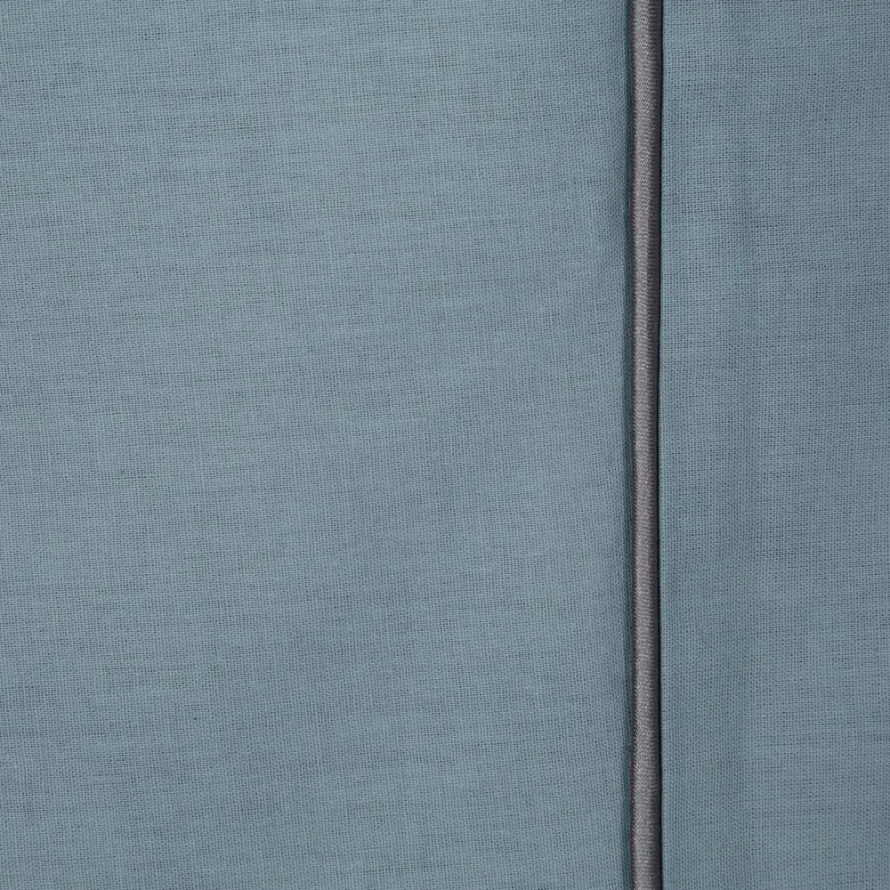 Pościel bawełniana 160x200 Palermo 1     błękitna z lamówką na poduszkach jednobarwna Terra Collection Eurofirany