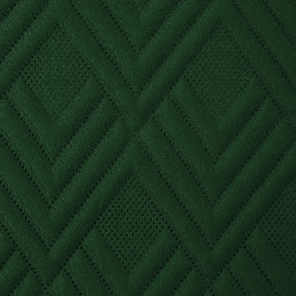 Narzuta dekoracyjna 230x260 Alara 1 zielona ciemna wzór geometryczny