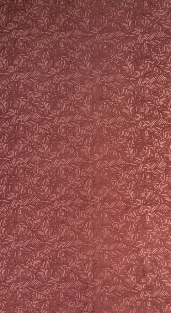 Zasłona 140x250 Octavia różowa ciemna z miękkiego welwetu z wytłaczanym wzorem liści gotowa na przelotkach Eurofirany