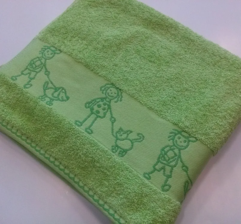Ręcznik Fun 70x120 zielony chlopiec dziewczynka pies kot Niska Cena