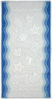 Ręcznik Flora Ocean 50x100 niebieski bawełniany frotte 380 g/m2 Greno