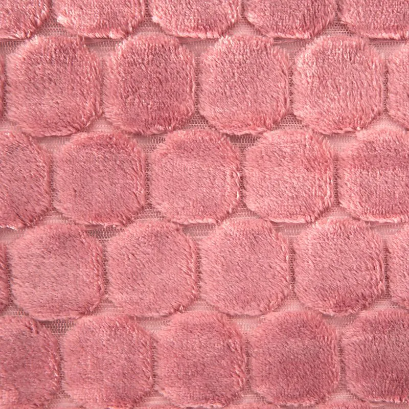 Koc narzuta z mikrofibry 150x200 Zoe różowy ciemny plaster miodu z efektem 3D