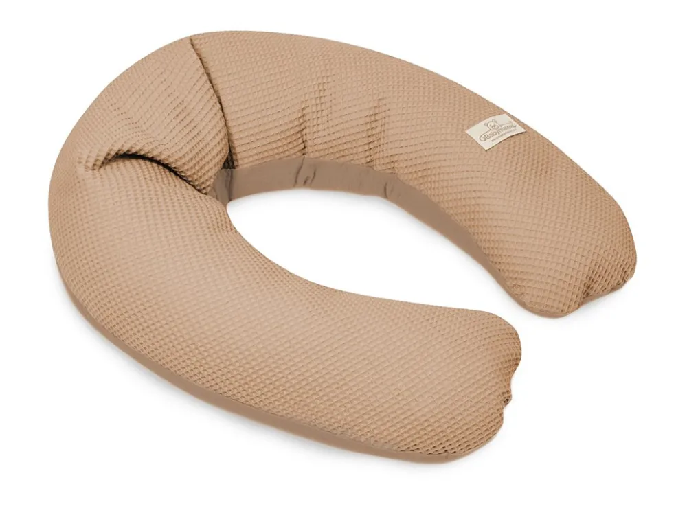 Poduszka pozycjonująca Relax Muslin       beżowa 190 cm do karmienia ciążowa wypoczynkowa