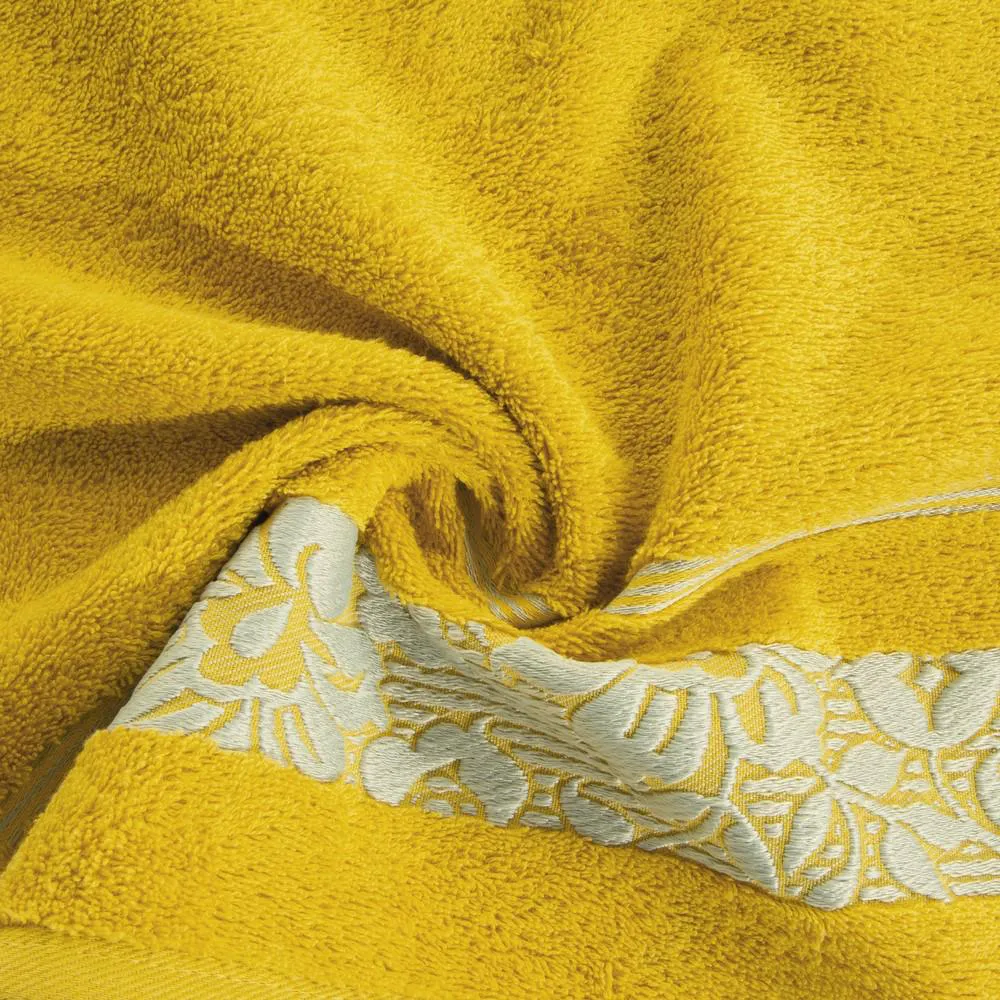 Ręcznik Sylwia 70x140 musztardowy 500g/m2 frotte Eurofirany