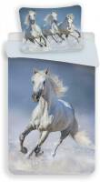 Pościel bawełniana 140x200 Koń biały w galopie konik konie 7818 poszewka 70x90 horse II gatunek