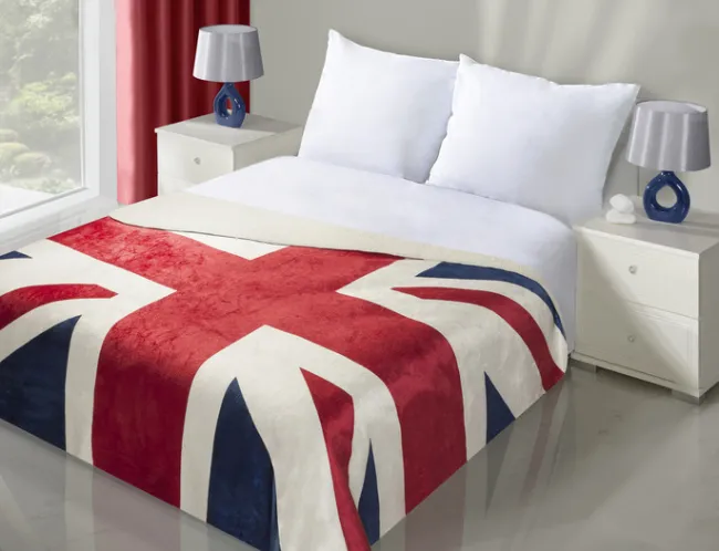 Narzuta dwustronna młodzieżowa 170x210 Britain flaga brytyjska Eurofirany